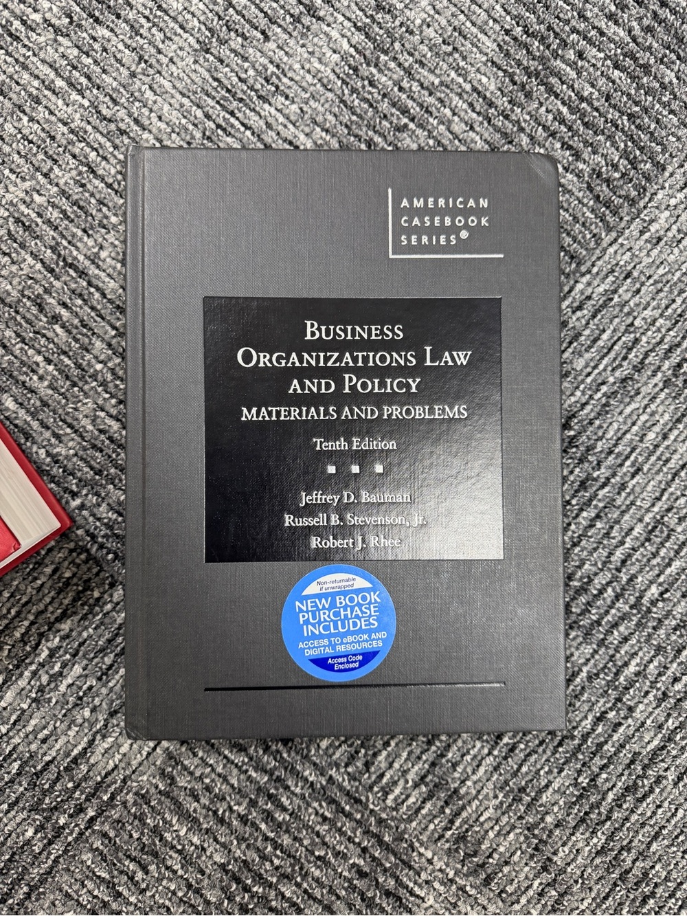 Business Organizations Law and Policy Hardcover Book - Black